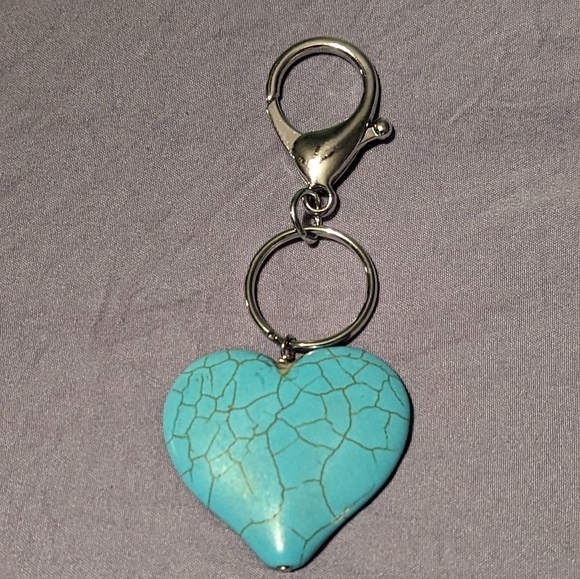 Other - Turquoise heart purse charm/keychain NWOT